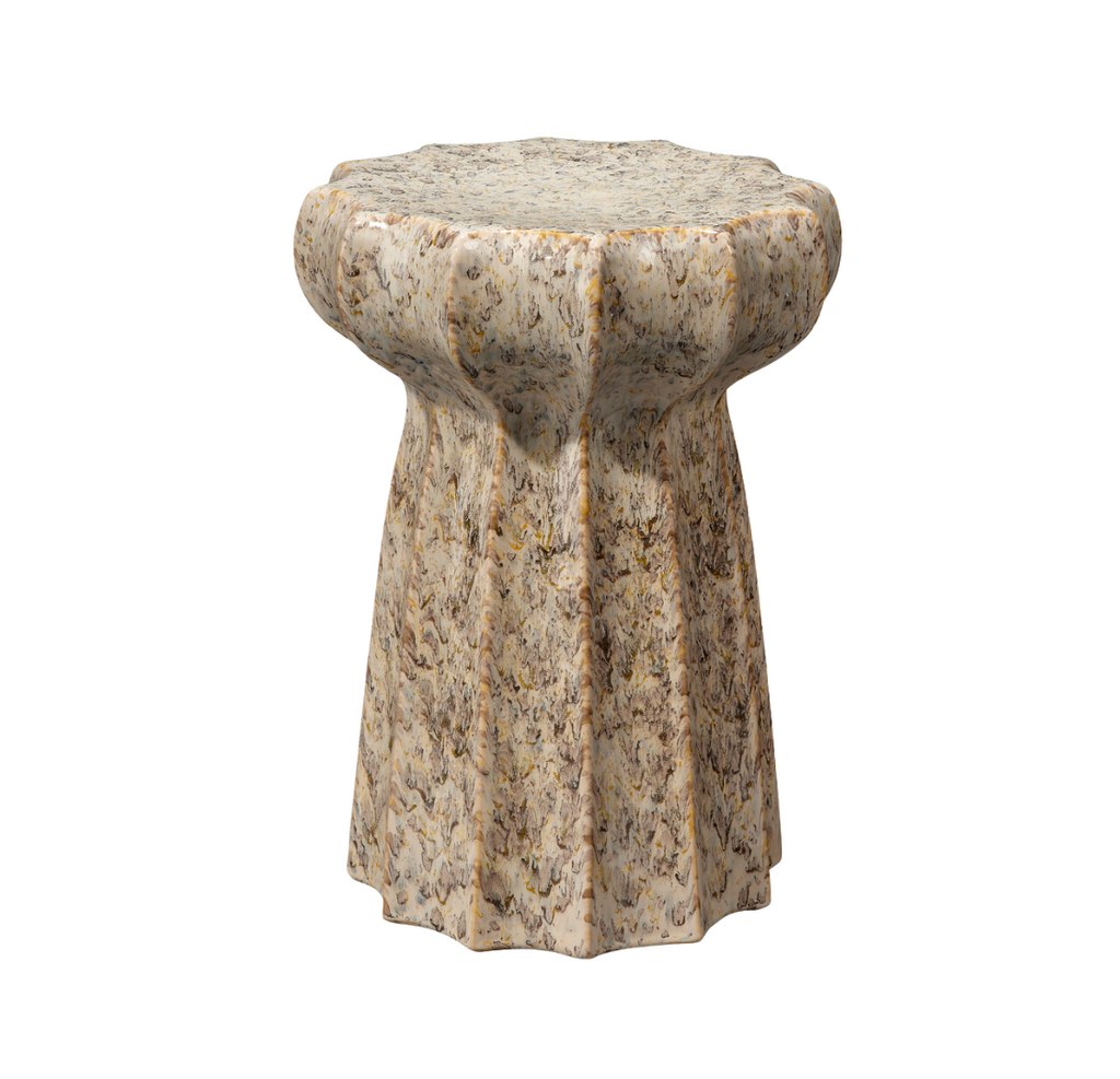 Oyster Side Table - Cream