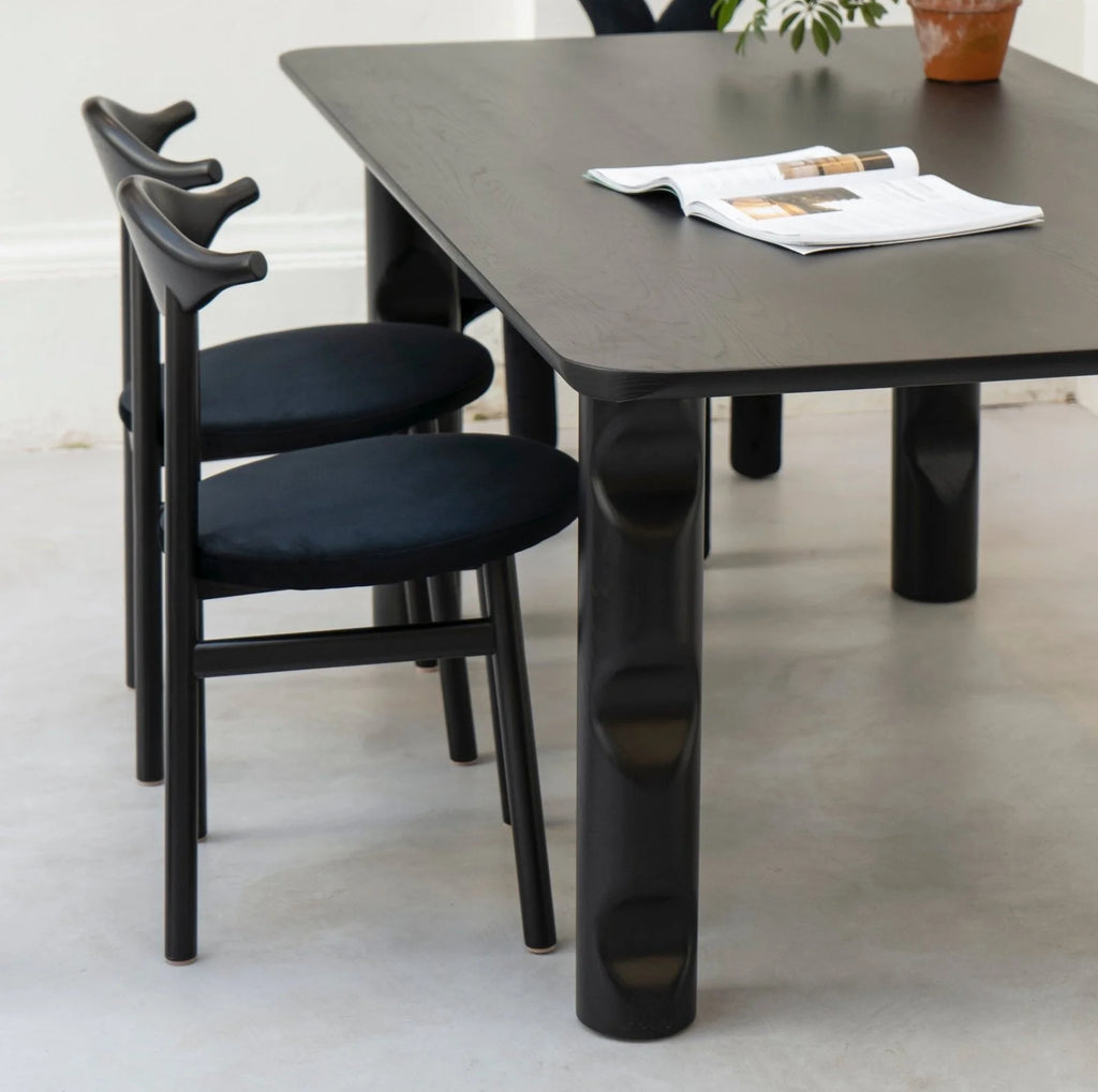 Wave 98" Dining Table - Black